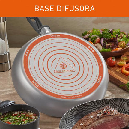 Batería de Cocina Imusa Talent Antiadherente 7 Piezas - Gris