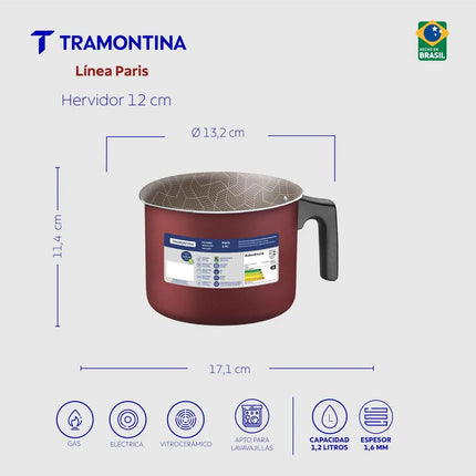 Jarro Hervidor Tramontina Paris Antiadherente 1.2 L - Rojo (12 cm)