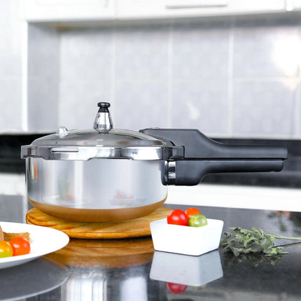 Olla a Presión Home Elements 2 Litros Aluminio con Tapa en Acero Inoxidable