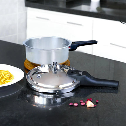 Olla a Presión Home Elements 2 Litros Aluminio con Tapa en Acero Inoxidable