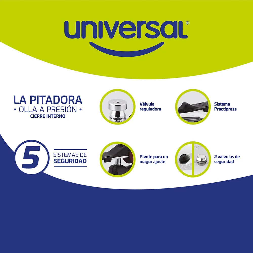 Olla a presión universal 6 litros