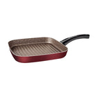 Sartén Asador Bifera Tramontina Paris Antiadherente 28 cm (2.3 L) - Rojo