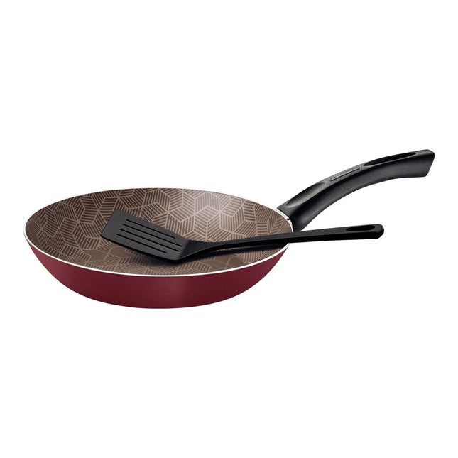 Sartén Tramontina Paris Antiadherente 26 cm (1.8 L) con Espátula - Rojo