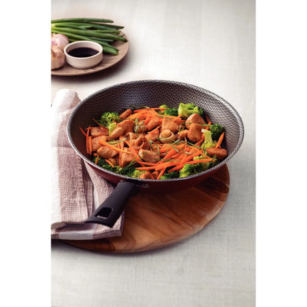 Sartén Wok Tramontina Loreto Antiadherente 28 cm (3.6 L) - Rojo