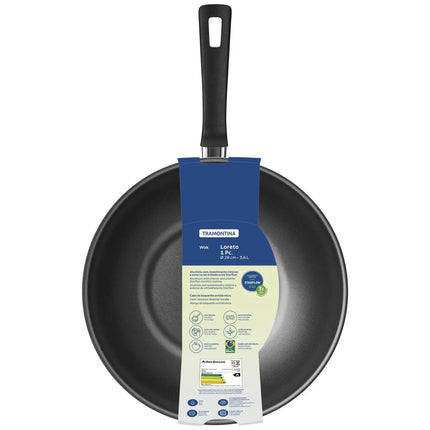 Sartén Wok Tramontina Loreto Antiadherente 28 cm (3.6 L) - Negro